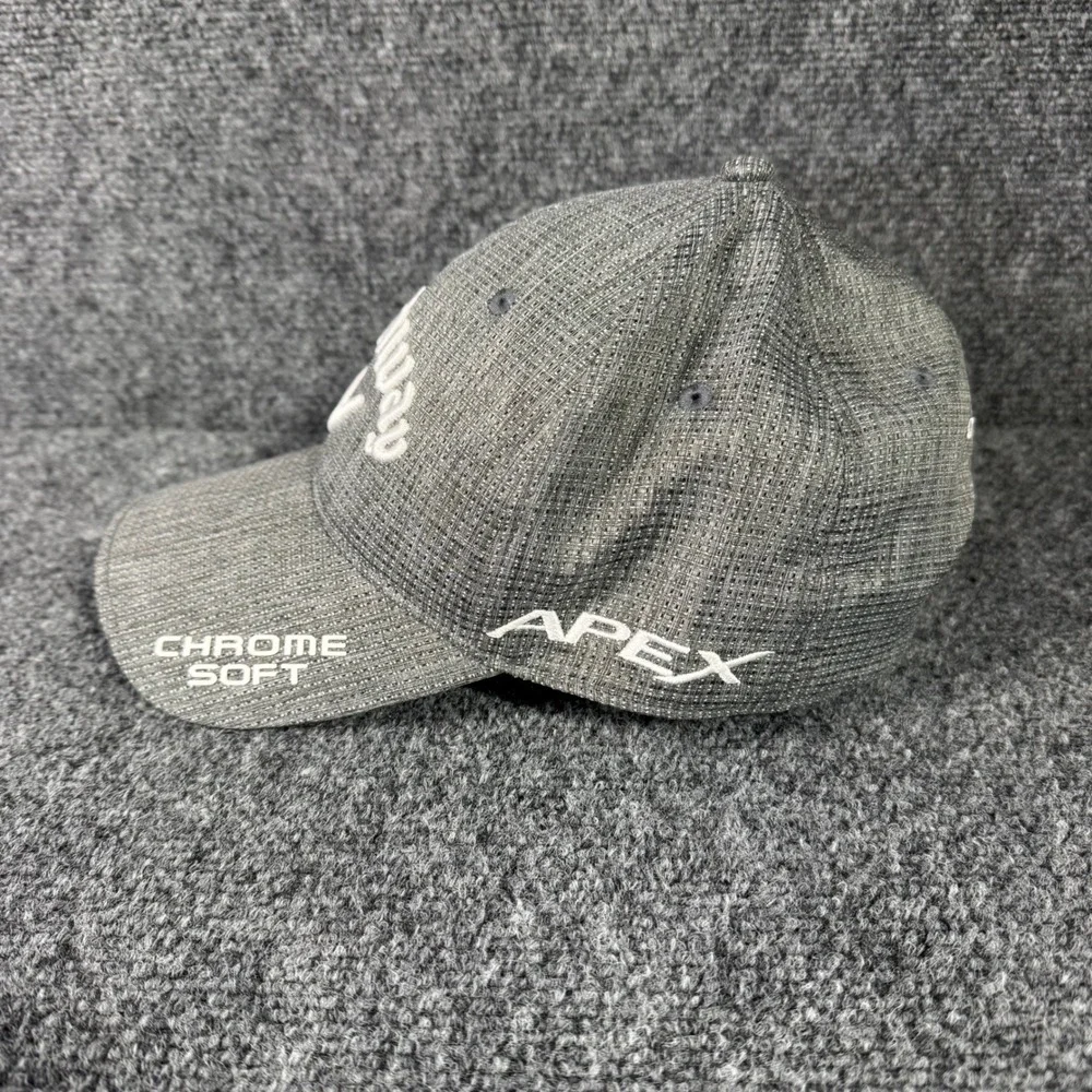 Callaway Golf Hat Grey Textured Adjustable Cap Chrome Soft Apex‎ Mavrik Odyssey